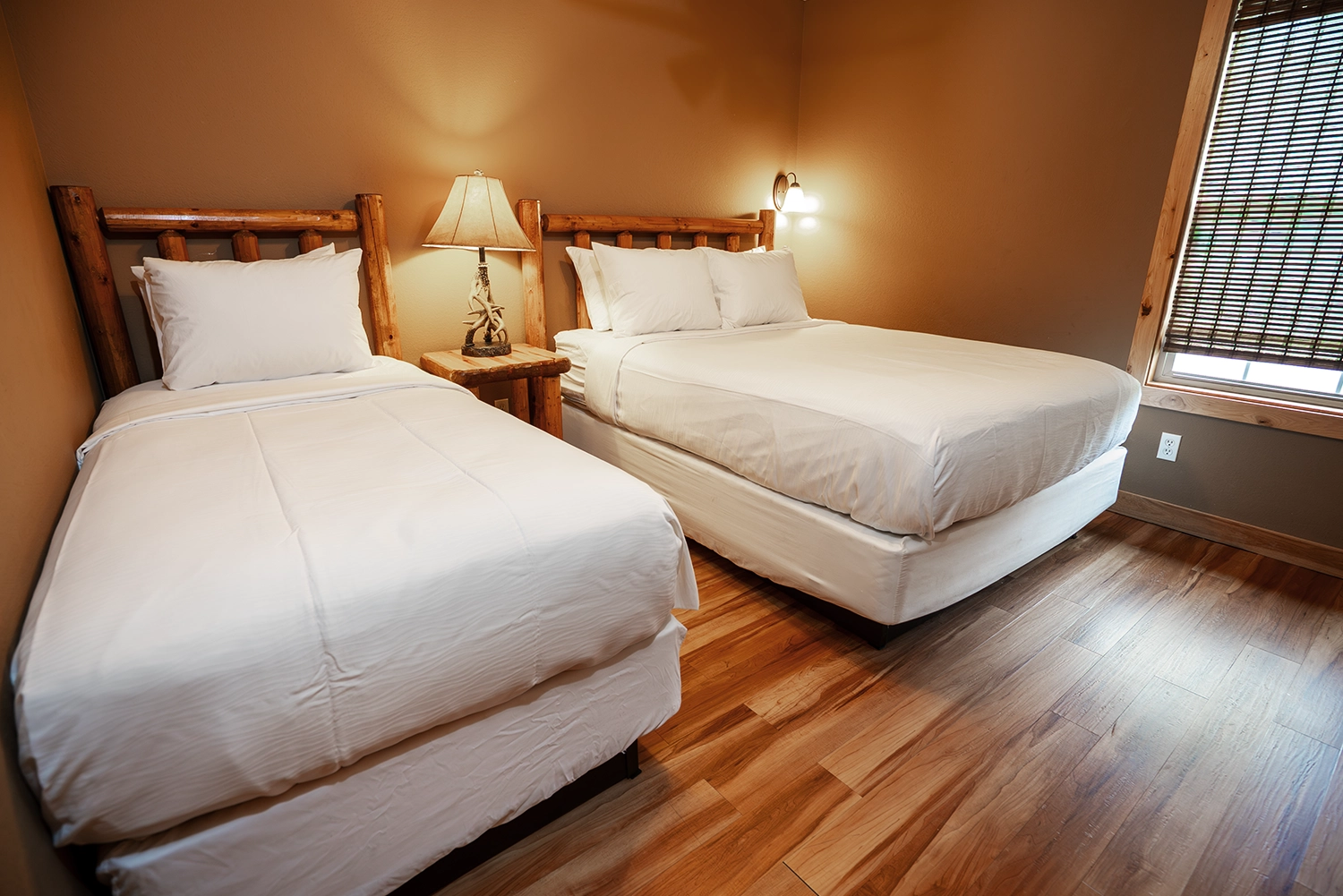 The second Bedroom of a Stables Cottage at Santa's Cottages.
