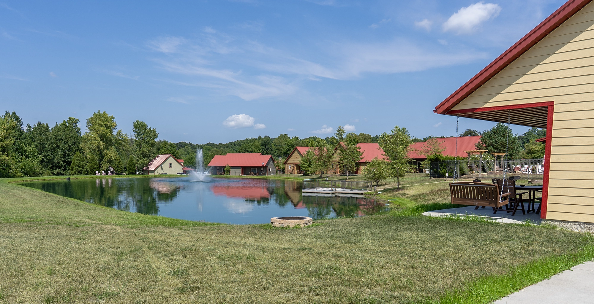 Lake Tannenbaum at Santa's Cottages in Santa Claus, Indiana.