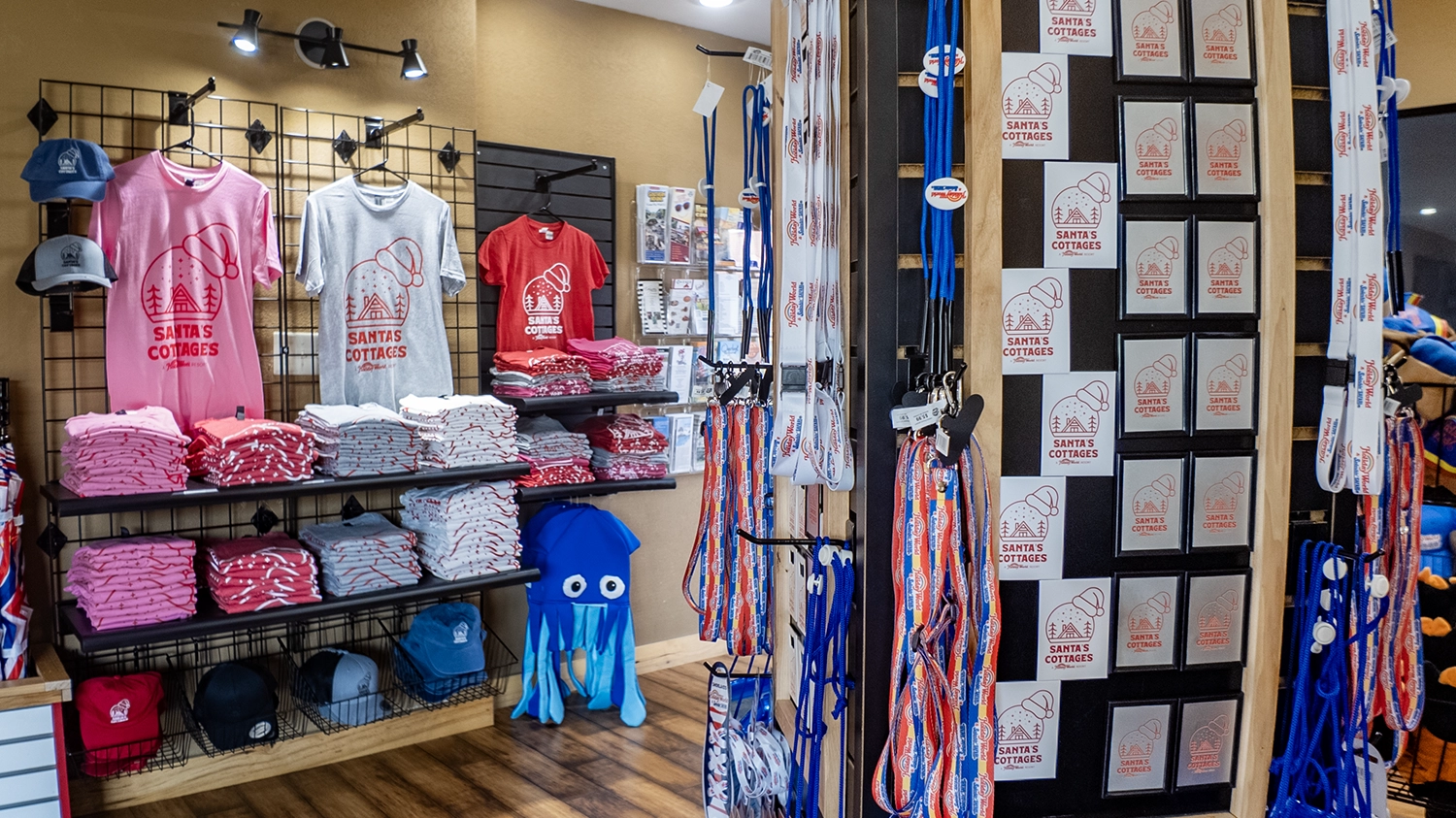 Merchandise inside Santa's Sundries Store at Santa's Cottages in Santa Claus, Indiana.