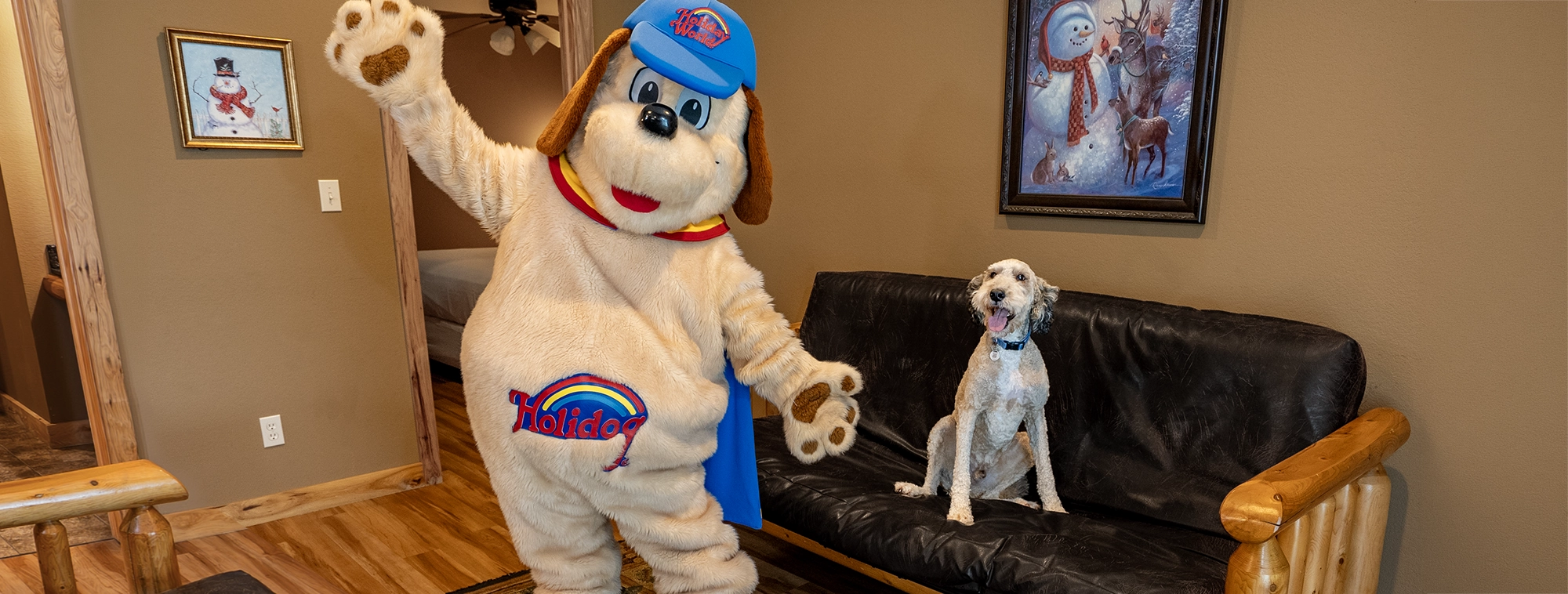 Holidog says your dogs are welcome at Santa's Cottages!